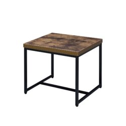 Bob - End Table - Weathered Oak / Black