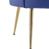 Angelina - Velvet Scalloped Back Barrel Accent Chair With Metal Legs - Blue - Image 5