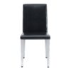 (Set of 2) Backrest Chairs With Metal Legs, They Are Ideally Suited For Minimalist And Contemporary Home Styles - Black / Silver - Image 17