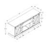 TV Stand, Console, Media Entertainment Center, Storage Cabinet - Brown - Image 10