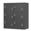 6 Door Employee Storage Locker, Lockers For Office, Gym, School, And Home With Card Slot - Black - Image 6