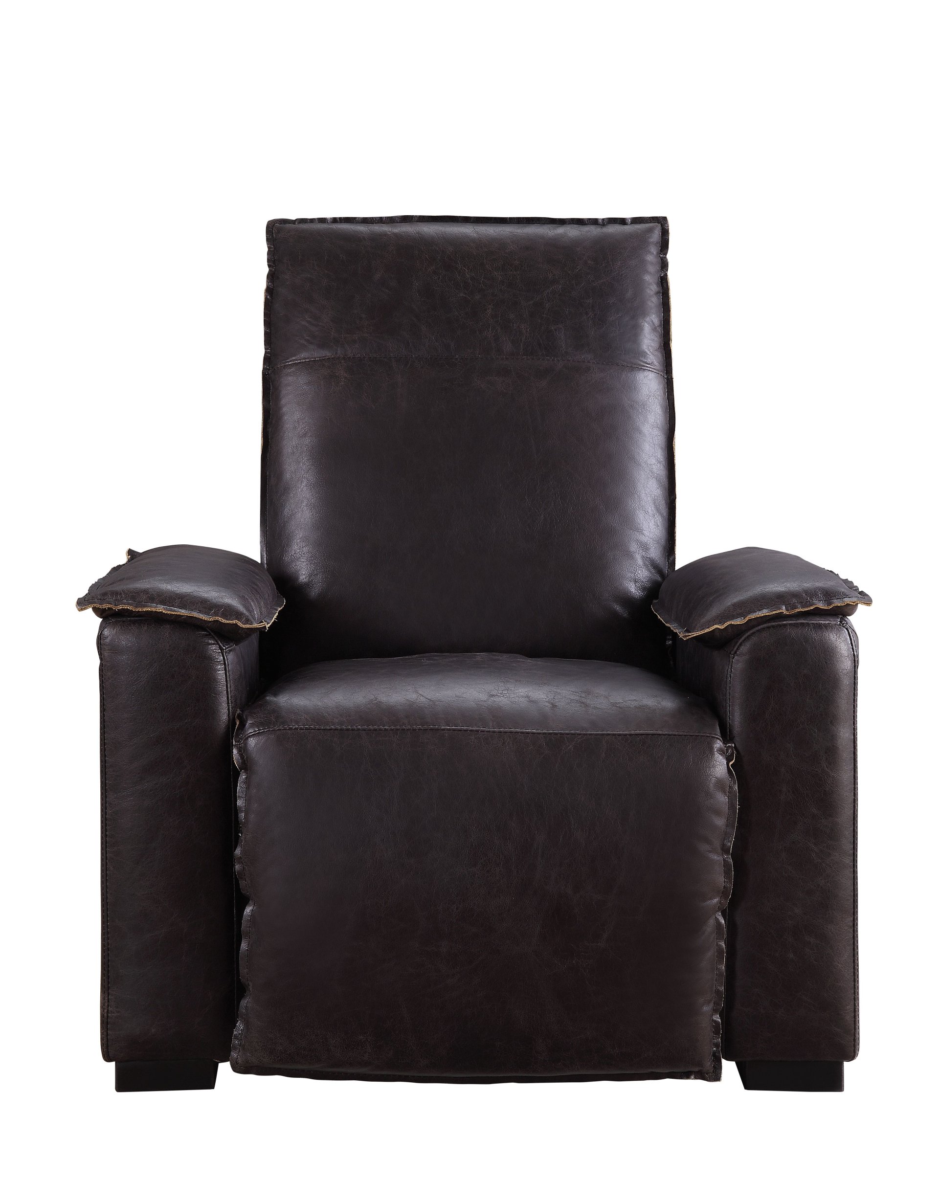 Misezon - Top Grain Leather Power Motion Recliner - Dark Brown - Image 17