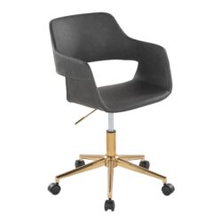 Margarite - Contemporary Task Chair - Gold / Gray