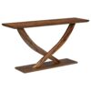 Console Table With Cross Leg Base And Reinforced Support Plate - Brown - Image 5