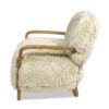 Enchante - Sheepskin Accent Loveseat - Taupe / Natural - Image 2