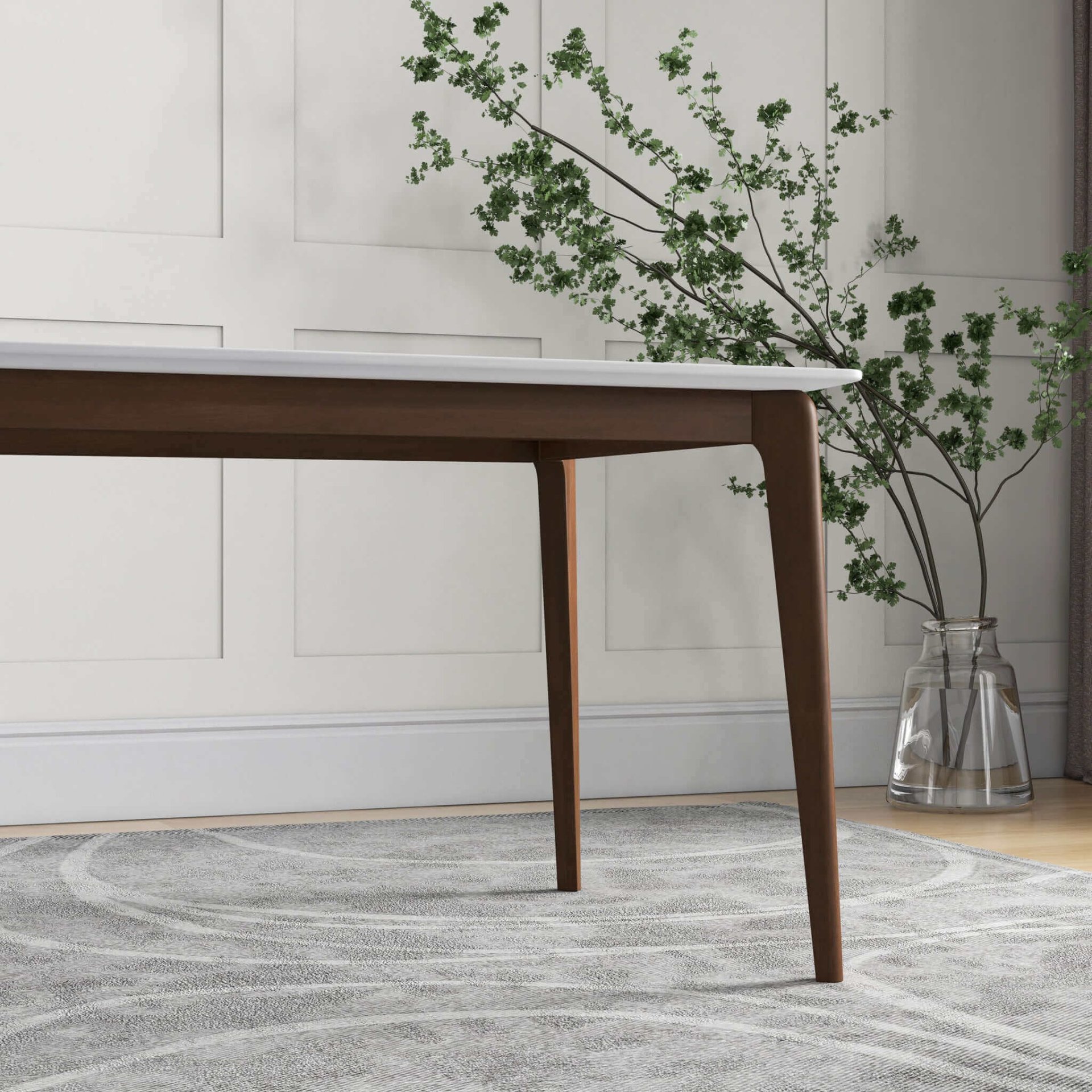 Lindsey - White Top Dining Table - Brown / White - Image 10