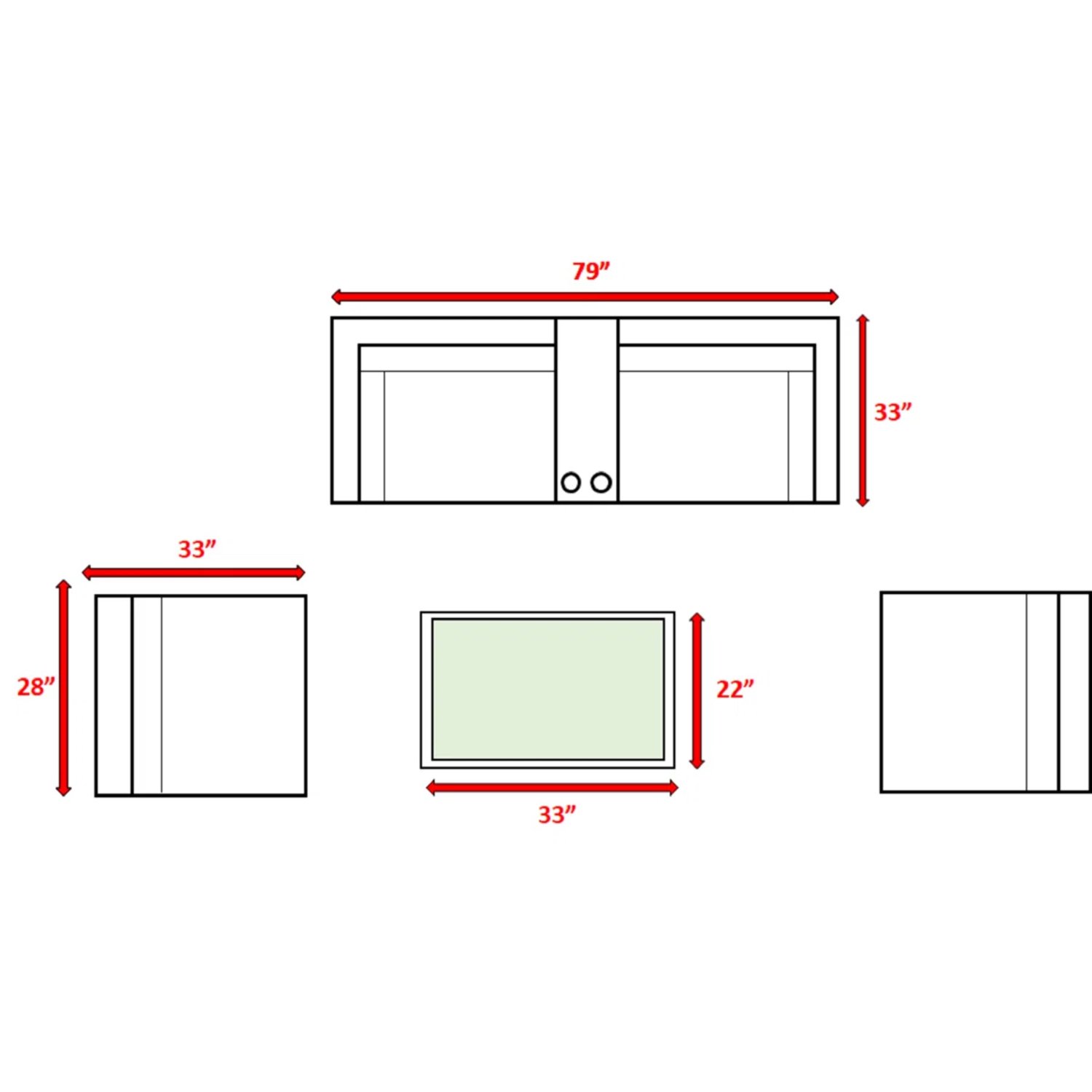 All Weather Patio Seating Set With Cushions 4 Person - Espresso - Image 8