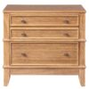 Hazel - 3 Drawer Side Table For Living Room, Hallway, Entryway Solid Wood With Silver Handles - Natural - Image 6