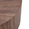 Simple Deep Cylindrical Coffee Table, Industrial / Minimalist Style - Dark Walnut - Image 8