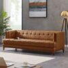 Mara - Tufted Sofa - Cognac / Tan - Image 7