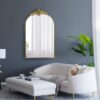 Full Length Mirror, Arched Mirror Hanging Or Leaning Against Wall, LargeMirror For Living Room - Gold - Image 4