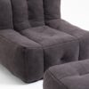 Fluffy Bean Bag Chair, Comfortable Bean Bag For Adults And Children, Super Soft Lazy Sofa Chair With Memory Foam And Ottoman, Indoor Modern Focus Bean Bag Chair For Living Room, Bedroom, Apartment - Black - Image 16