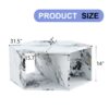 Hexagonal Coffee Table With Pattern Stickers And Multi Hole Design For Extra Storage - White - Image 3