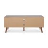 TV Stand With Shelves And Splayed Legs - White / Walnut - Image 6