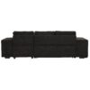 Modern L-Shape 3 Seat Reversible Sectional Couch, Pull Out Sleeper Sofa With Storage Chaise And 2 Stools For Living Room Furniture Set - Charcoal Gray - Image 19