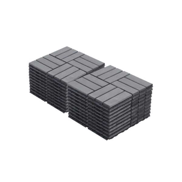 Light Interlocking Deck Tiles For Outdoor Flooring Square - Light Gray