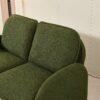 Loveseat Sofa Small Couch For Living Room, Sherpa Fabric Upholstered Loveseat Sofa Couch, Small Loveseat Sofa For Apartment, Bedroom - Green - Image 7