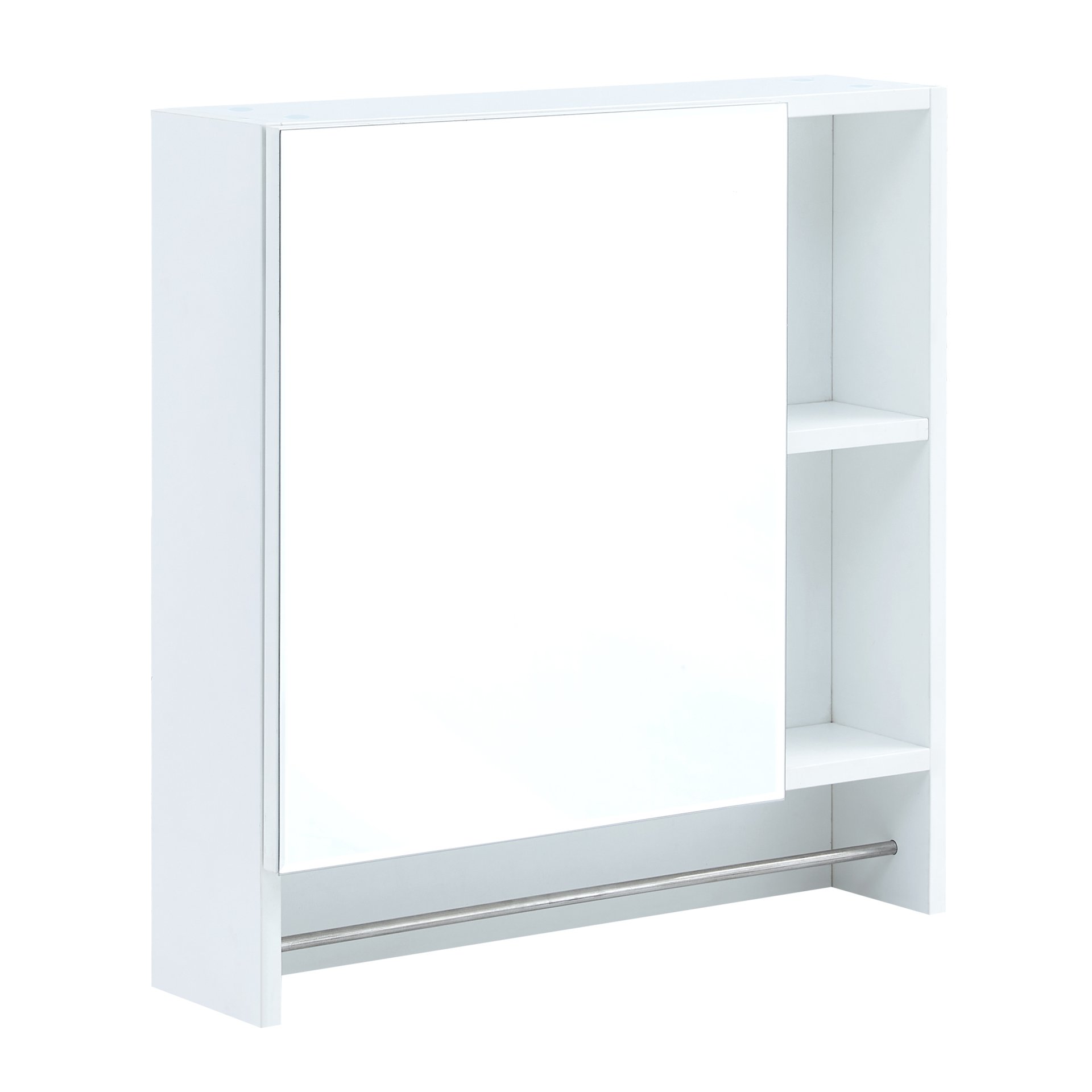 Wall Mounted Bathroom Storage Cabinet With Mirror Door, Medicine Cabinet, Over The Toilet Storage Cabinet With Shelves And Towel Rack - White - Image 9