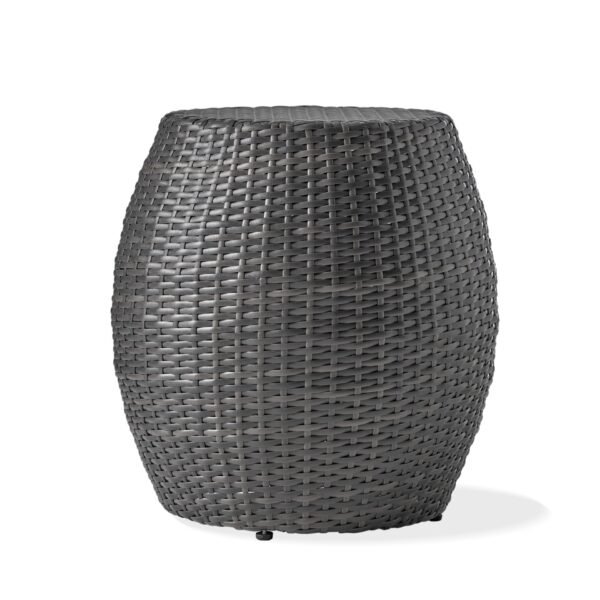Outdoor Wicker Patio Side Table - Gray