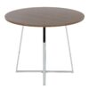 Cosmo - Canary Contemporary Dining Table - Chrome / Walnut - Image 4