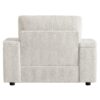 Oversized Chaise Lounge Indoor Rabbit Fur Sofa Bed With Storage Ottoman And Armrests Cup Holders With Deep Seat - Beige - Image 5