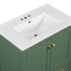 Bathroom Vanity With Single Sink, Combination Under Counter Sink, Bathroom Storage Cabinet With 2 Doors And A Drawer, Soft Closure, Multifunctional Storage - Green - Image 16