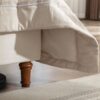Peyton - King Bed Upholstered With High Headboard, Traditional Hand Buttoned Tufting - Ivory Velvet - Image 10
