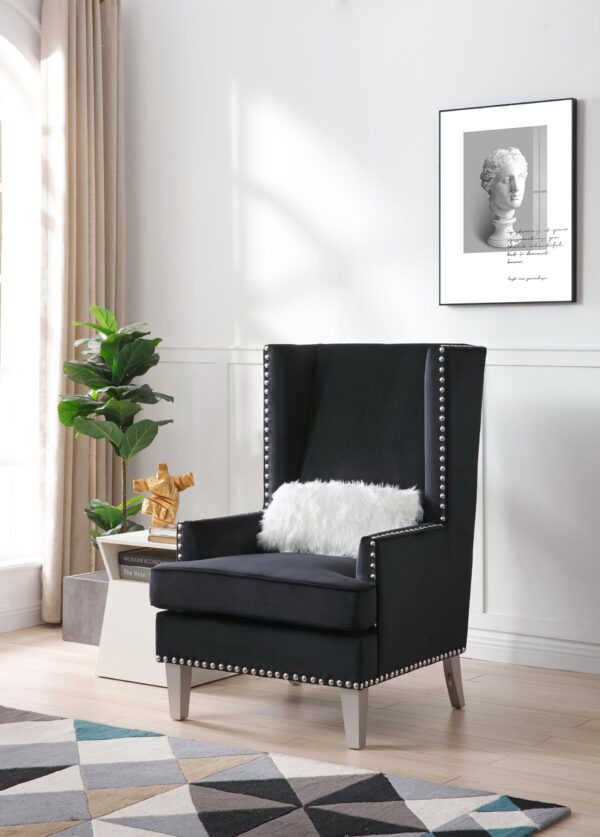 Elegant Traditional Accent Chair - Black