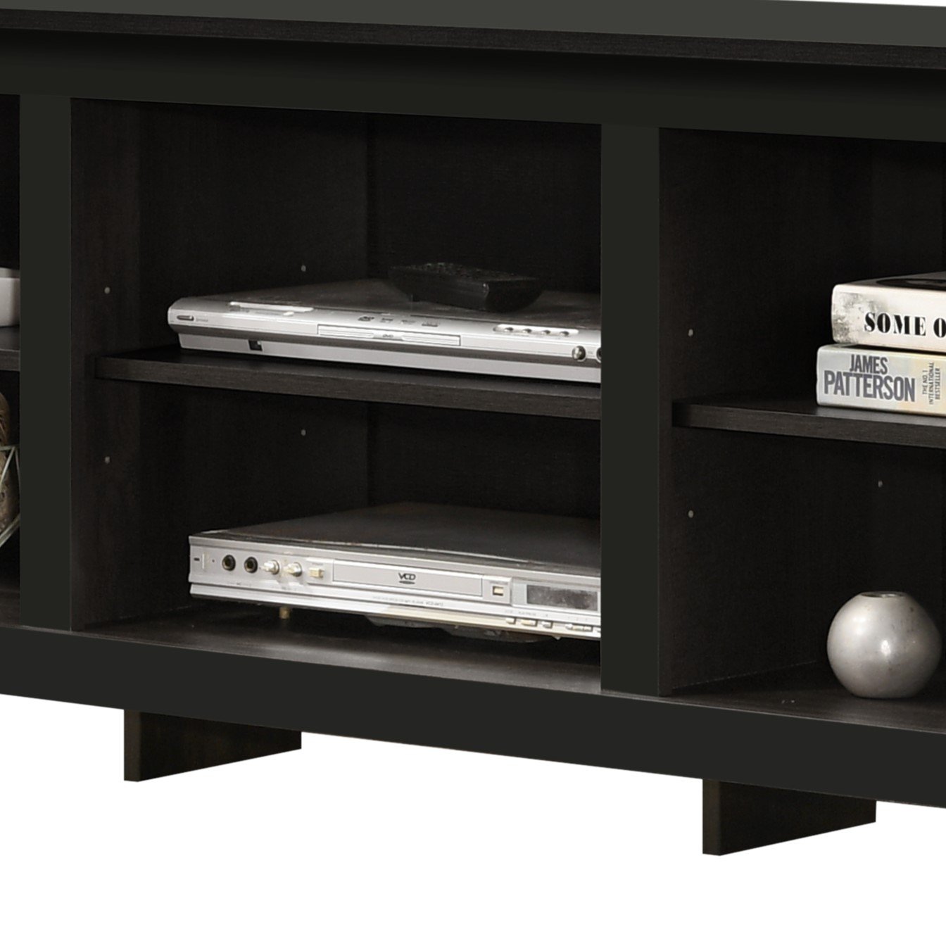 Benito - TV Stand With Open Shelves And Cable Management - Black - Image 3