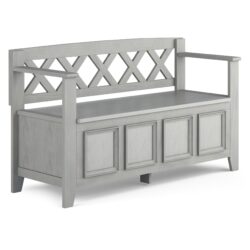 Amherst - Entryway Storage Bench - Fog Gray