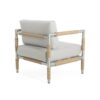 Oriana - Aluminum Outdoor Patio Armchair With Thick Cushions - Light Gray - Image 5