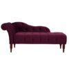 Samuel - Tufted Roll Arm Chaise Lounge - Burgundy - Image 4