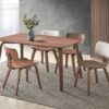 Casson - Boucle 7 Walnut Side Chair (Set of 2) - White / Walnut - Image 8
