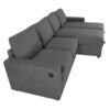 Modern Convertible Sectional Sofa With Storage Chaise Lounges And USB Ports - Dark Gray - Image 18