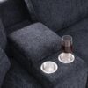 Gina - Sectional Sofa With Ottoman - Black - Image 9