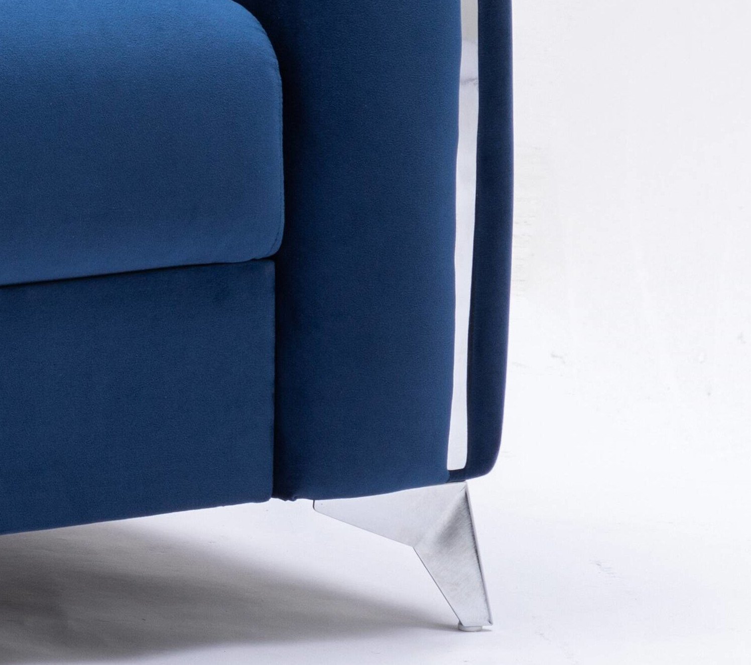 Wenona - Velvet 3 Pieces Living Room Set - Blue - Image 3