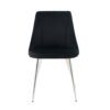 Modern Velvet Dining Chair With Chrome Metal Legs For Home And Office (Set of 4) - Black - Image 11