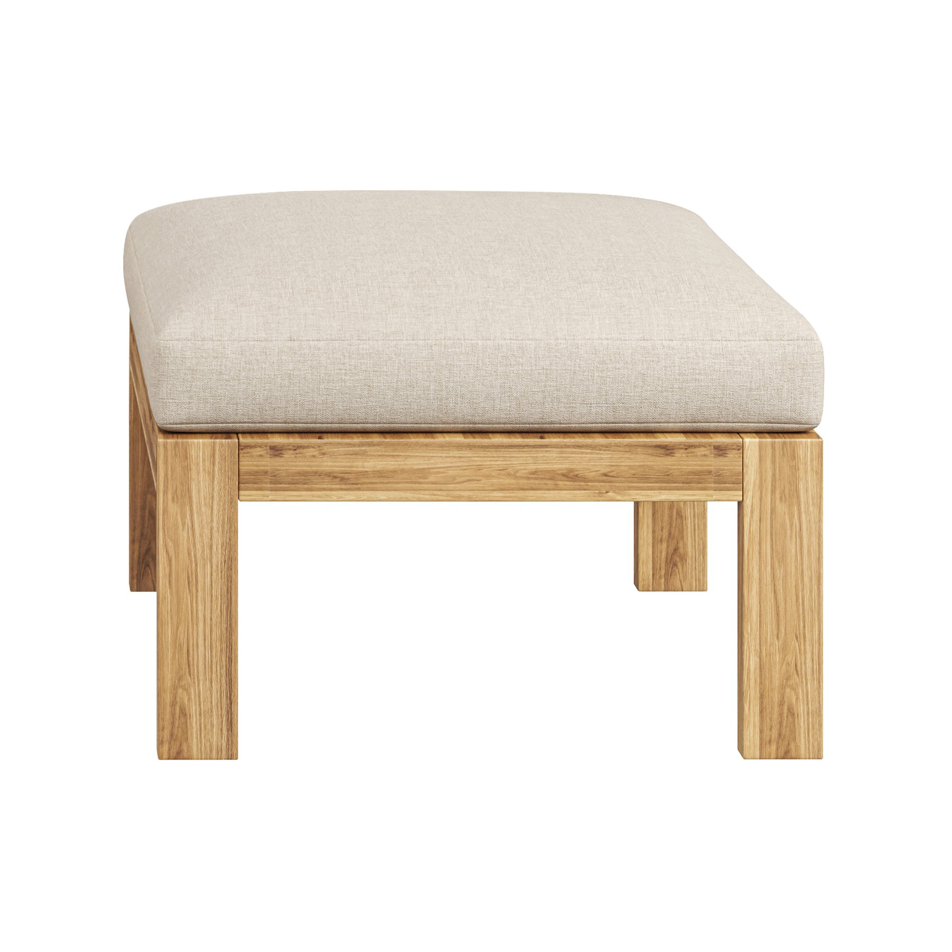 Outdoor 4 Pieces Acacia Sectional Patio Sofa Set - Light Gray / Teak - Image 8