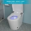 Smart Bidet Toilet Combo With Auto Open & Close, Heated Seat, Foot Sensor Flush, LED Display, Ceramic - White - Image 11