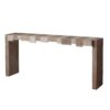 Modern Console Table Entryway Table With Sculpted Block Design Narrow Sofa Table For Hallway Living Room Or Foyer - Multicolor - Image 7
