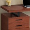 Computer Desk For Home Office, Laptop, Left, Right Set - Up, Storage Drawers, Durable Construction - Cherry - Image 2