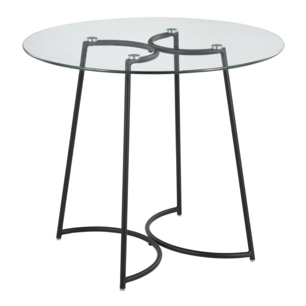 Cece - Contemporary Dinette Table - Black / Clear