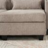 Convertible Chaise Lounge Sofa Chair With USB Ports, Cup Holders, Phone Holder, Storage - Brown - Image 3