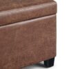 Avalon - Storage Ottoman Bench - Distressed Umber Brown - Image 7