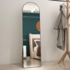Arched Full Length Mirror With Frame For Bathroom Bedroom ing Store - Black - Image 4