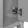 Bathroom Vanity Without Sink, Cabinet Base Only, Two Cabinets And Five Drawers, Solid Wood Frame - Gray - Image 21