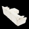 Elegant 3 Seater Sofa Set With Ottoman And Pillows, High Resilience Cushions - White - Image 18