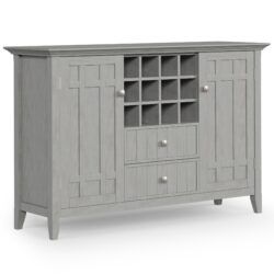 Bedford - Sideboard Buffet And Wine Rack - Fog Gray