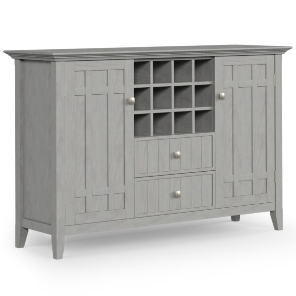 Bedford - Sideboard Buffet And Wine Rack - Fog Gray