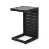 Aluminum Outdoor Side Table, C Shaped End Table, Outside Small Table For Patio - Black - Image 6
